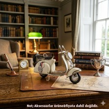 Direkstoktan Metal Scooter Dekoratif Obje Retro Biblo - Ofis ve Ev Için Nostaljik Hediyelik Vespa Motorsiklet 1204E-2992SS