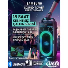 Samsung Sound Tower Parti Hoparlörü, 18 Saat Kesintisiz Müzik, Güçlü Ses Çıkışı, App Üzerinden Kontrol