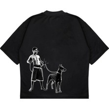 Camblys Unisex Dog Yıldız Baskılı Oversize T-Shirt
