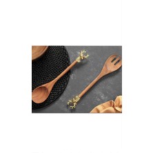 Porland Deerest Golden 2li Salata Servis Seti 35 cm