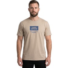 Trender Aesthetıc Erkek O Yaka T-Shirt Classic Taş