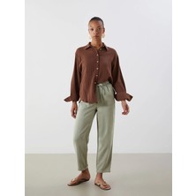 Lc Waikiki Yeni Sezon Beli Lastikli Paperbag Kadın Jean Pantolon