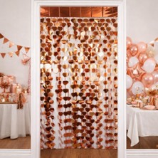 Perde Kalp Metalize Kapı Süsü