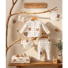 Mahfel 5'li Köpekli %100 Pamuk Premium Hastane Çıkış Seti 009