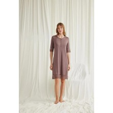 Fantastik Store Arias Closet Dantel Detaylı Kısa Kollu ve Önü Düğmeli Gecelik