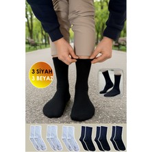 Yasyas 6 Çift Unisex Tenis Kolej Pamuklu Uzun Spor Çorap