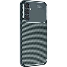 Eco Port Samsung Galaxy S24 Fe Kılıf Auto Focus Karbon Kapak - Koyu Yeşil