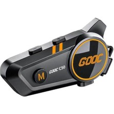 Eco Port C50 Motosiklet Intercom Kask Kulaklık 1000 Mah Rgb Işıklı Bluetooth Kulaklık IP67