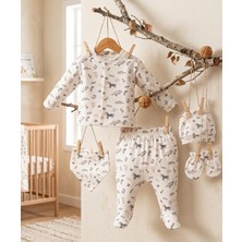 Mahfel 5'li Kanguru %100 Pamuk Premium Hastane Çıkış Seti 009