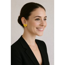 Deniz's Accessories Sarı Fiyonk Küpe