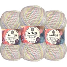 Kartopu 3 Adet Baby One Prınt B59173-100 G-250 M-Anti-Pilling Renkli Bebek Ipliği!