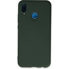 Eco Port Huawei P20 Lite Kılıf Nano Içi Kadife Silikon - Koyu Yeşil