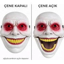 Alfa Life Marketing Hareketli Çene Mekanizmalı Kırmızı Korku Maskesi