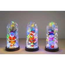 Eco Port Yılbaşı Temalı Işıklı  Dekoratif Cam Fanus ALK5075