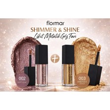 Likit Metalik Göz Farı Seti 002 Soft Lilac + 003 Ambitious Gold Işıltılı Göz Farı