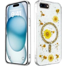 Eco Port Iphone 7 Plus Kılıf Daisy Simli Magsafe Kapak - Gold
