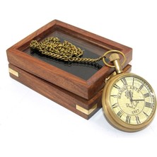 Eco Port Ahşap Kutulu Köstekli Saat NI4346