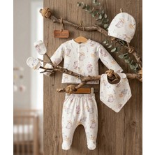 Mahfel 5'li Filli %100 Pamuk Premium Hastane Çıkış Seti 009