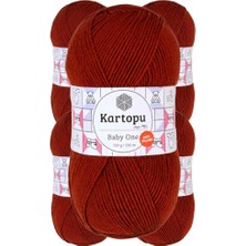 Kartopu Baby One El Örgü Ipi  K0832 Kızıl Bordo 100 G/250 Mt-5 Adet