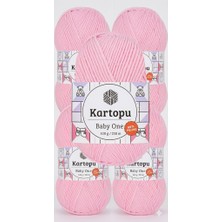 Kartopu Baby One El Örgü Ipi  K0782 Pembe 100 G/250 Mt-5 Adet