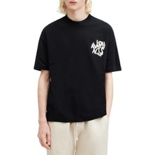 Tarz Yeri Baskılı Oversize T-shirt - Siyah -