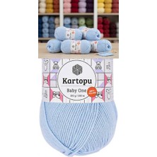 Kartopu Baby One El Örgü Ipi  K0544 Bebe Mavi 100 G/250 Mt-5 Adet