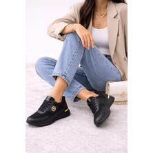 Slipcat Dantel Detaylı Trend 5 cm Platform Yüksek Taban Kadın Sneaker Spor Ayakkabı