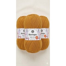 Kartopu Baby One El Örgü Ipi  K1854 Koyu Hardal 100 G/250 Mt-3 Adet