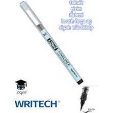 Writech Teknik Çizim Kalemi Siyah Mürekkep Drawing Pencil Metal Klips Çelik Uç