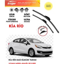 Kruger Kia Rio Ön Cam Muz Muz Sileceği . 1.0 1.25 1.4 Motor Araç Için (Aparatsız) Direk Montaj 2012-2020 Uyumlu