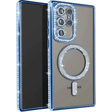 Eco Port Samsung Galaxy S23 Ultra Joke Simli Magneticsafe Kılıf - Mavi