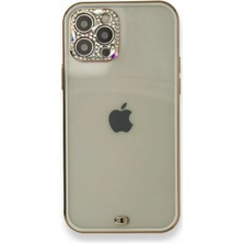 Eco Port Iphone 12 Pro Kılıf Liva Taşlı Silikon - Beyaz