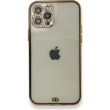 Eco Port Iphone 12 Pro Kılıf Liva Taşlı Silikon - Siyah