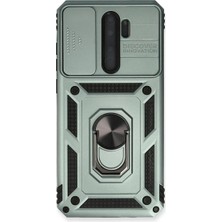 Eco Port Xiaomi Redmi Note 8 Pro Kılıf Pars Lens Yüzüklü Silikon - Yeşil