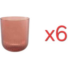 Porland Mose Kızıl Ayaksız Su Bardağı6'lı 400CC