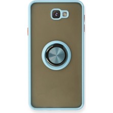 Eco Port Samsung Galaxy J7 Prime Kılıf Montreal Yüzüklü Silikon Kapak - Buz Mavi
