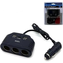 Space 3'lü Çakmak Soketi 120W 12V  3.1A USB Type-C  / ICCA109