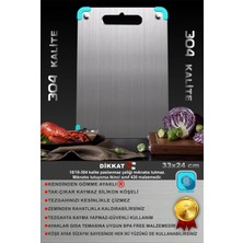 Bright Paslanmaz Çelik Kesme Tahtası ( Gömme Ayaklı - 304 )®Patentli - Antibakteriyel