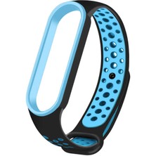 Zore Xiaomi Mi Band 5 Uyumlu Kordon Silikon Esnek Yumuşak Delikli Spor Krd-02 Kayış