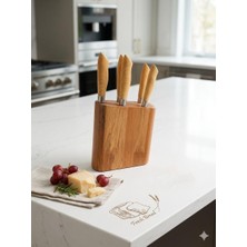 Lüks Kaliteli Schön 6 Parça Ahşap Standlı Bıçak Seti