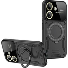 Hnrlishp Newface Xiaomi Redmi 13C Kılıf Joy Lens Standlı Kapak - Siyah