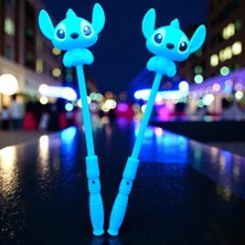 Kuzey Oyuncak 2 Adet Mavi Stitch Işıklı Çubuk Stiç Işıklı Çubuk 35 cm Modlu Parti Işıkları Renkli LED Işıklı Çubuk