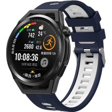 Zore Samsung Galaxy Watch 46MM Uyumlu Kordon Silikon Çift Renkli Sportif Krd-55 Kayış