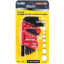 EkoAlışverişDünyam Eltos Edoni 120 mm 10 Parça Alyan Seti Siyah