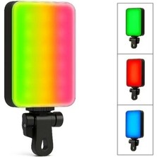 EkoAlışverişDünyam Clip-Fill Taşınabilir Mini Rgb LED Selfie Işığı