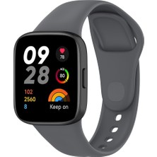 Xiaomi Redmi Watch 3 Uyumlu Kordon Silikon Spor Görünümlü Yumuşak Zore Krd-81 Kayış