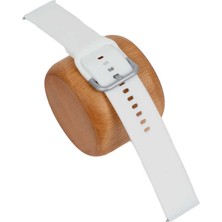 Zore Huawei Gt2 46MM Uyumlu Klasik Beyaz Silikon Kordon