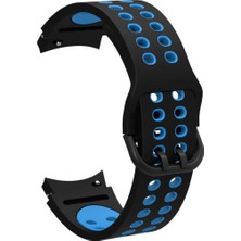 Zore Samsung Galaxy Watch 4 44MM Uyumlu Kordon Silikon Esnek Yumuşak Delikli Spor Krd-02 Kayış