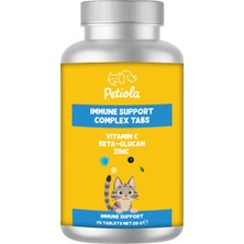 Petiola Bağışıklık Destekleyici, Direnç Arttırıcı Multivitamin Kedi Tableti 75 Tablet, 26 gr