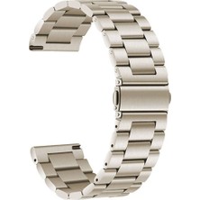Samsung Galaxy Watch 46MM Uyumlu 22MM Kordon Metal Baklalı Tasarım Zore Band-04 Kayış